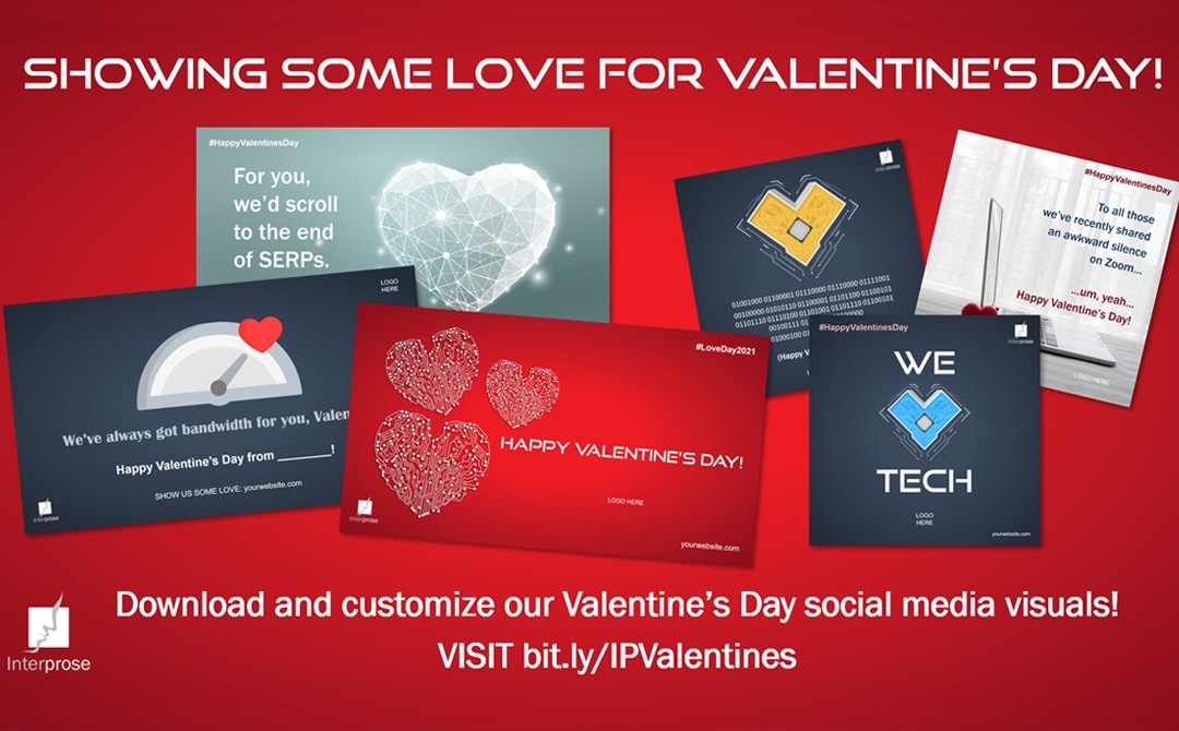 Sharing social media content for Valentine's Day