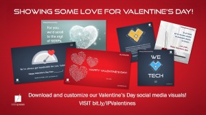 Sharing social media content for Valentine's Day