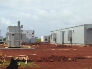 A solar storage installation in Kauai